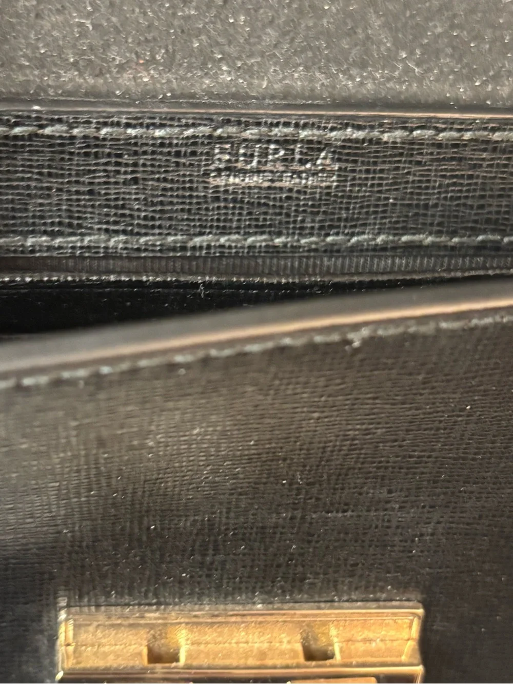 Furla Bella mini crossbody with leopard print calf hair and leather. Adjustable
